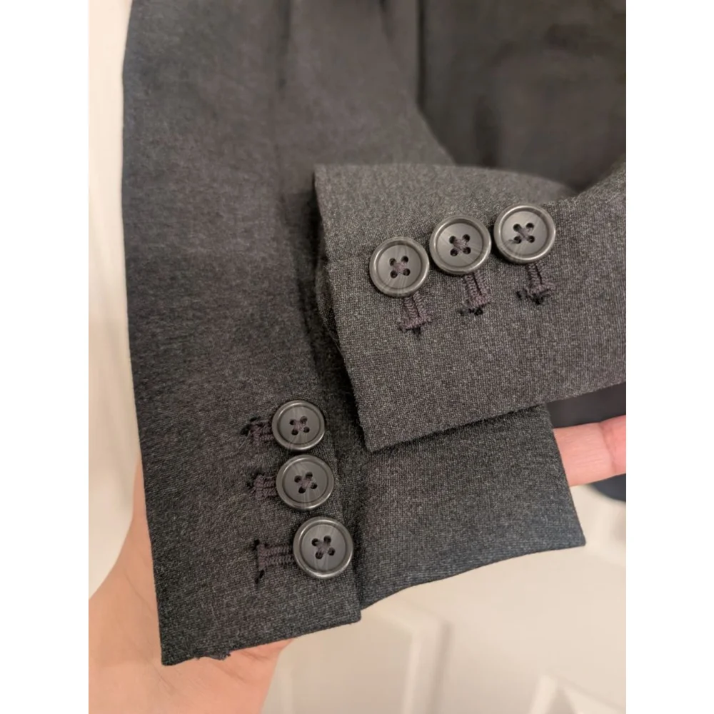 Women's J.CREW Charcoa Ponte Workl Blazer & Suit Jacket Size 4 Corporate wear